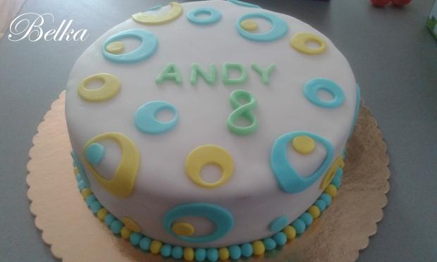 jednoduchá s krúžkami, torta, Narodeninové torty, belka, 1