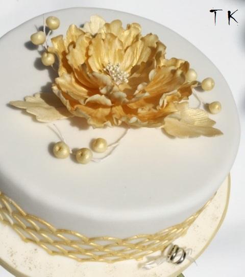 zlatá, torta, Svadobné torty, TORTY Klaudia, 2