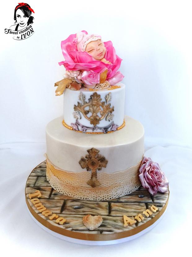 Krstinová pre malinkú sladkú princeznú , torta, Torty na cirkevné sviatky, by Ivon, 1
