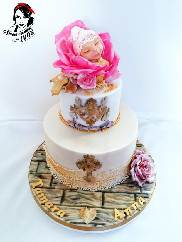 Krstinová pre malinkú sladkú princeznú , torta, Torty na cirkevné sviatky, by Ivon, 3
