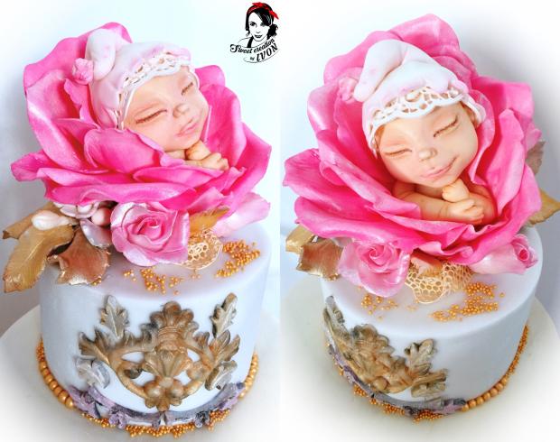 Krstinová pre malinkú sladkú princeznú , torta, Torty na cirkevné sviatky, by Ivon, 4