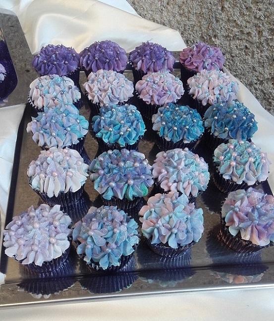 cupcakes hydragea, torta, Zákusky, Tatjana Dobrovičová, 1