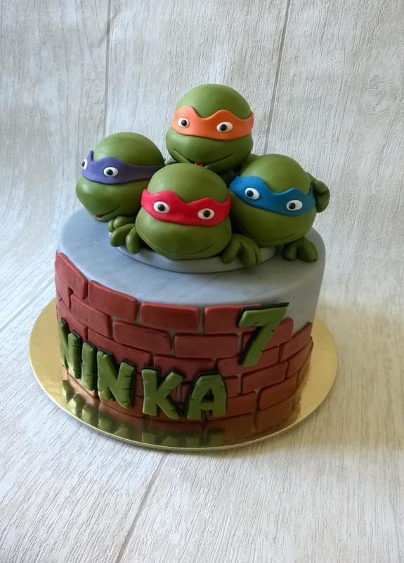 Ninja korytnačky, torta, Rozprávkové torty, novanka, 1