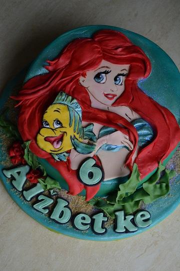 Ariel mala morska víla, torta, Rozprávkové torty, lubigo, 1