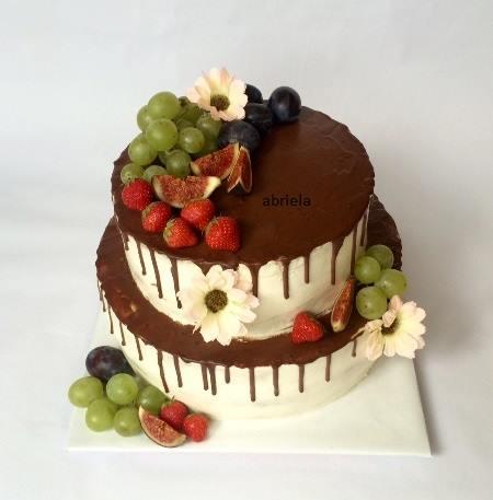 Bezpoťahu s ovocím, torta, Čokoládové torty, abriela, 1