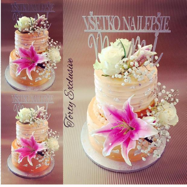 Narodeninová so živými kvetmi , torta, Narodeninové torty, Torty Exclusive, 1