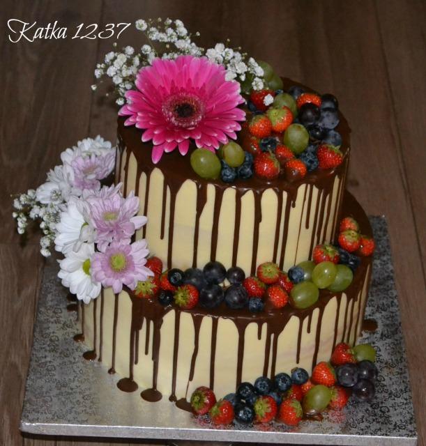 naked s ovocím a živými kvetmi, torta, Čokoládové torty naked s ovocím a živými kvetmi, torta, Čokoládové torty, katka1237, 1