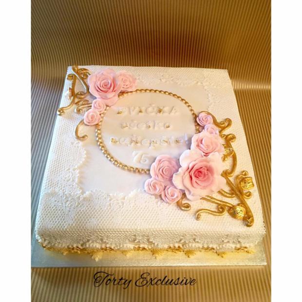 Narodeninová so zlatými ornamentami, torta, Narodeninové torty, Torty Exclusive, 1