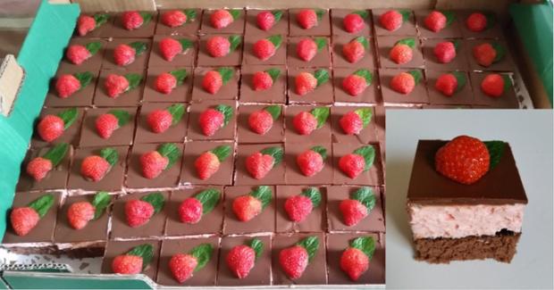 Jahodové rezy , torta, Zákusky, MartinaO, 1