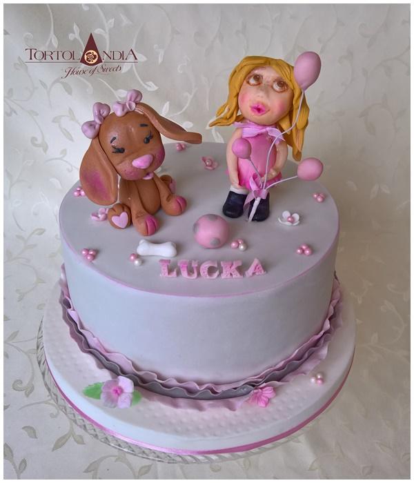 Dievčatko so psíkom, torta, Torty pre dievčatá Dievčatko so psíkom, torta, Torty pre dievčatá, Tortolandia.sk, 1