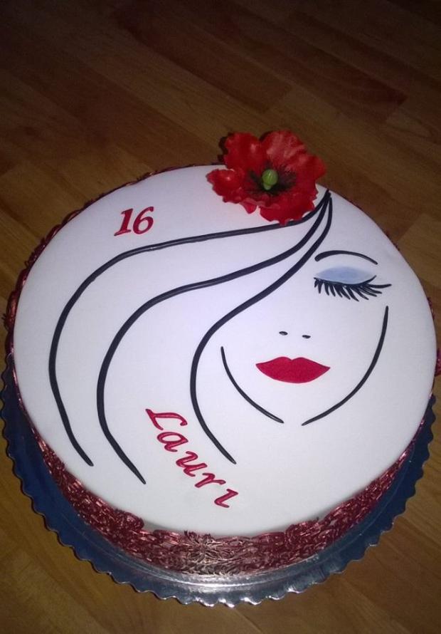 S obrysmi tváre, torta, Narodeninové torty, dasakrup, 1