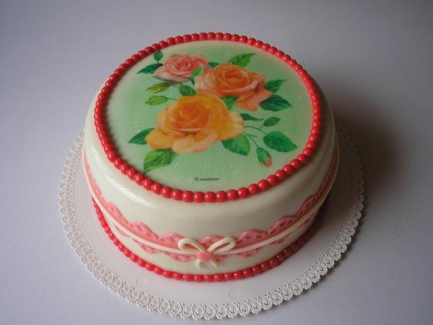 s oblátkou, torta, Narodeninové torty, rozlozna, 1