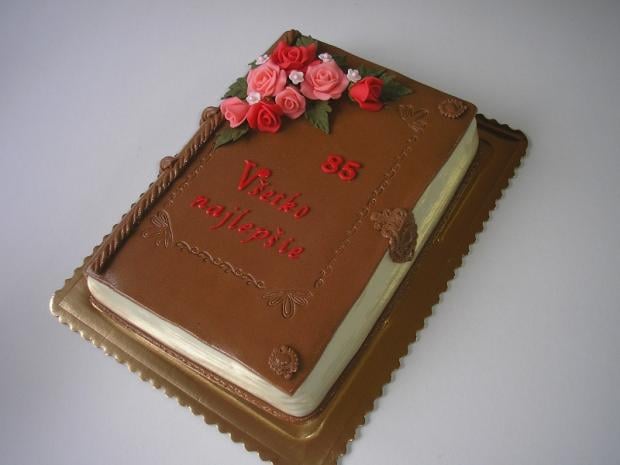 Kniha, torta, Narodeninové torty, rozlozna, 1