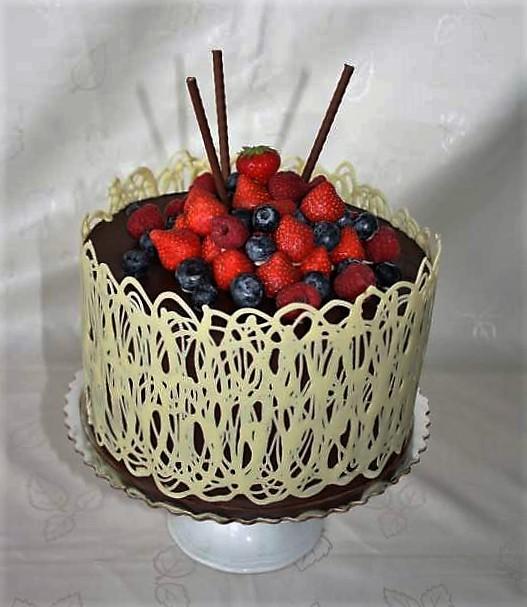 Čokoládová s ovocím, torta, Čokoládové torty, stanula, 1