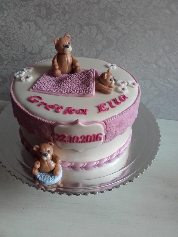 mackovia na ružovo  :), torta, Torty na krstiny, Tatjana Dobrovičová, 1