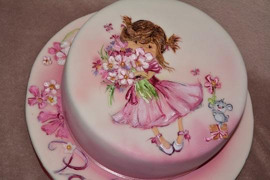 maľovaná , torta, Torty pre dievčatá maľovaná , torta, Torty pre dievčatá, lubigo, 1