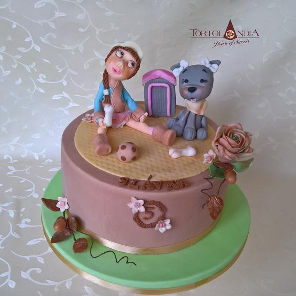 Dievčatko so psíkom pre Slávku, torta, Torty pre dievčatá Dievčatko so psíkom pre Slávku, torta, Torty pre dievčatá, Tortolandia.sk, 1