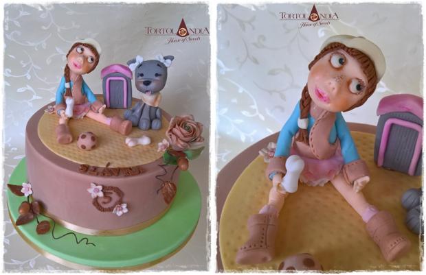 Dievčatko so psíkom pre Slávku, torta, Torty pre dievčatá Dievčatko so psíkom pre Slávku, torta, Torty pre dievčatá, Tortolandia.sk, 2