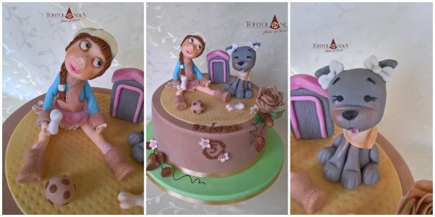 Dievčatko so psíkom pre Slávku, torta, Torty pre dievčatá Dievčatko so psíkom pre Slávku, torta, Torty pre dievčatá, Tortolandia.sk, 3