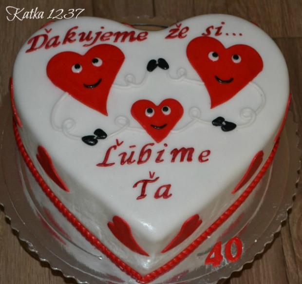srdiečko z lásky , torta, Narodeninové torty, katka1237, 1