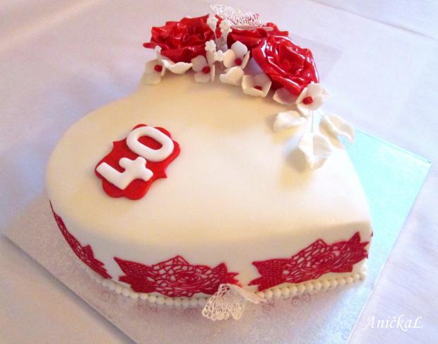 Srdiečko pre maminku z lásky, torta, Narodeninové torty, AničkaL, 3