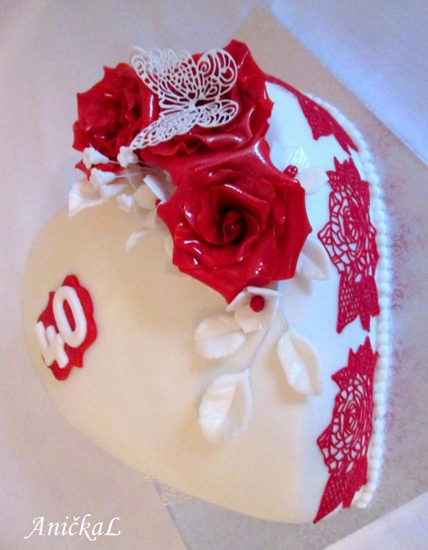 Srdiečko pre maminku z lásky, torta, Narodeninové torty, AničkaL, 1