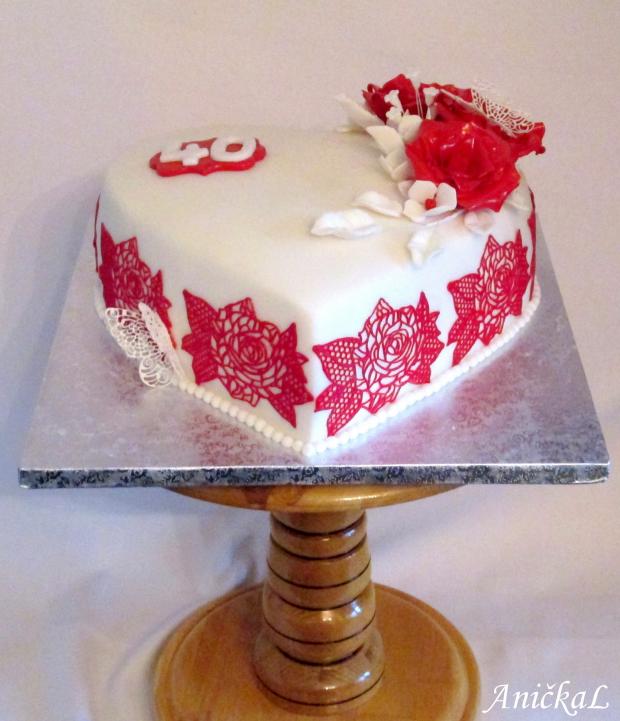 Srdiečko pre maminku z lásky, torta, Narodeninové torty, AničkaL, 4