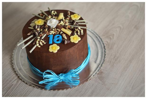 Čoko tortička na 18. narodeniny, torta, Čokoládové torty, dakota14, 1
