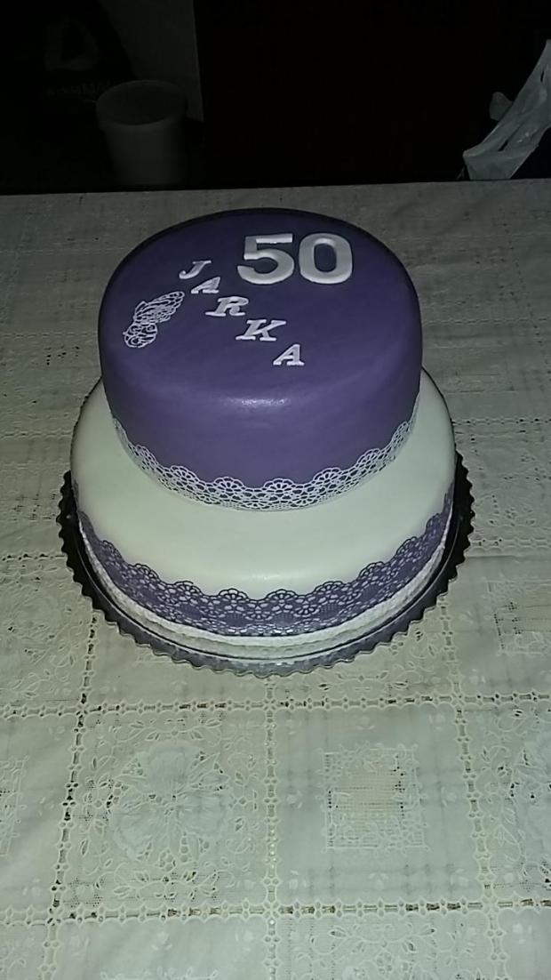 Dvojposchodová s čipkou, torta, Narodeninové torty, romi@cake, 1