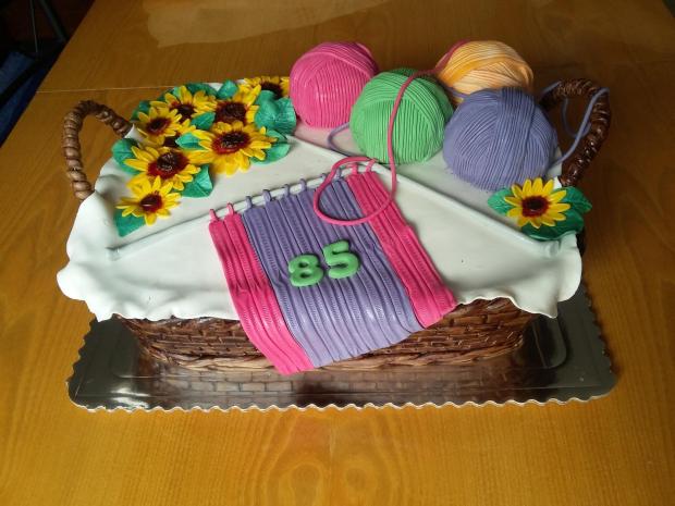 košik s vlnou, torta, Narodeninové torty, romi@cake, 1