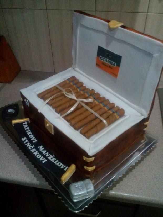 Narodeninový humidor, torta, Narodeninové torty, Iwuška, 1