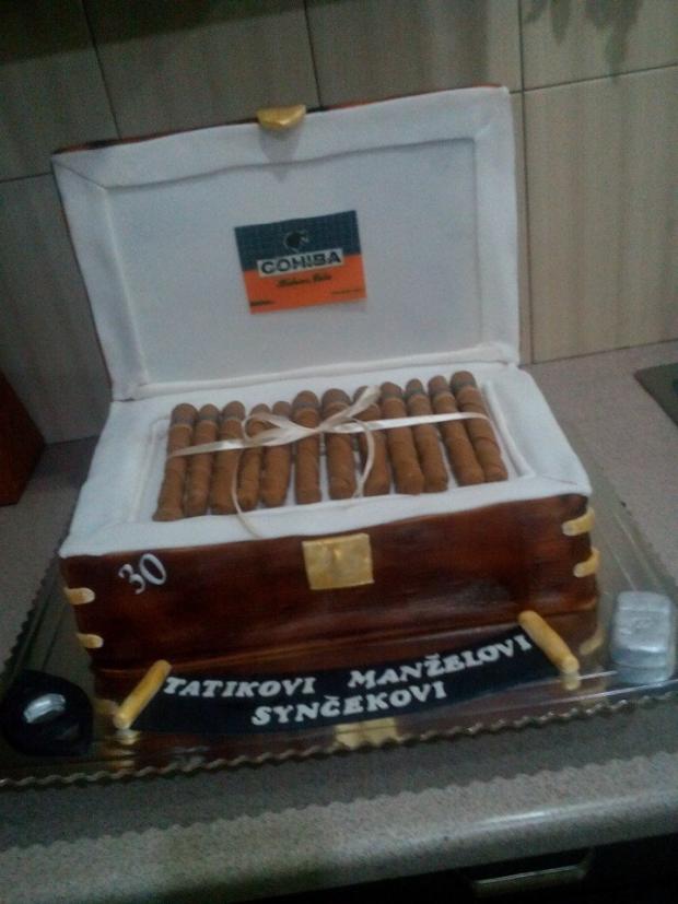Narodeninový humidor, torta, Narodeninové torty, Iwuška, 2