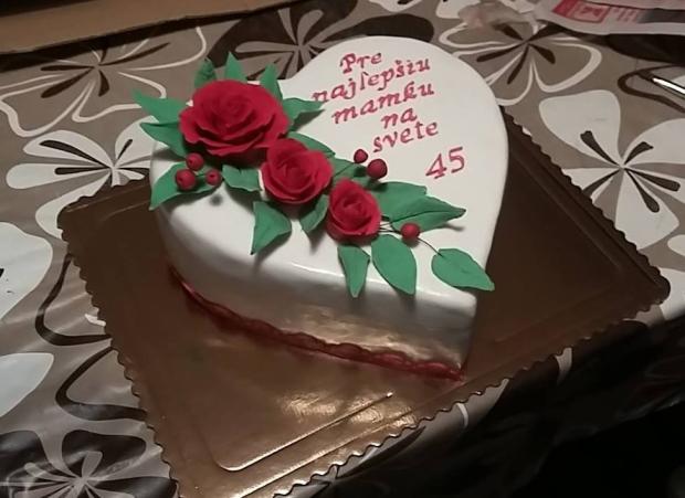 srdce s kvetmi, torta, Narodeninové torty, romi@cake, 1