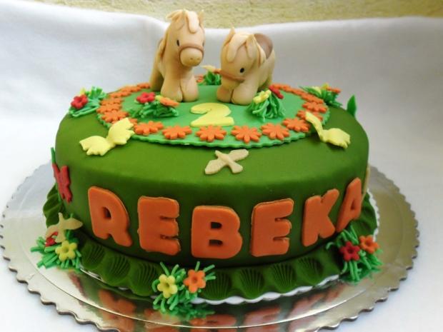 Torta s koníkmi pre Rebeku, torta, Torty so zvieratkami, Lubica67, 1