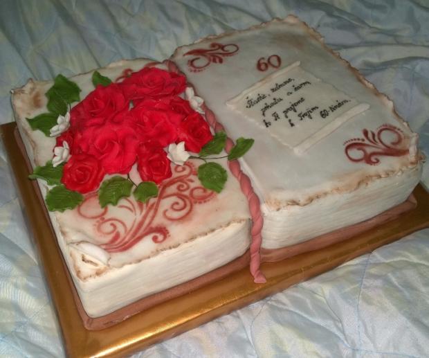 Kniha k 60-tke..., torta, Narodeninové torty Kniha k 60-tke..., torta, Narodeninové torty, Mariolka, 2
