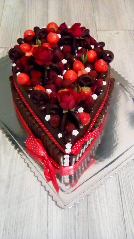 Čokoládovo-ovocná, torta, Čokoládové torty, messinka, 1