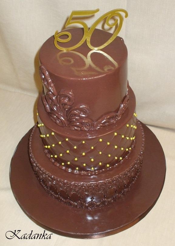Na 50 - tku s čokoládovým poťahom, torta, Narodeninové torty Na 50 - tku s čokoládovým poťahom, torta, Narodeninové torty, Kadanka, 4