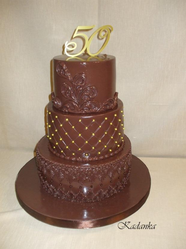 Na 50 - tku s čokoládovým poťahom, torta, Narodeninové torty Na 50 - tku s čokoládovým poťahom, torta, Narodeninové torty, Kadanka, 1