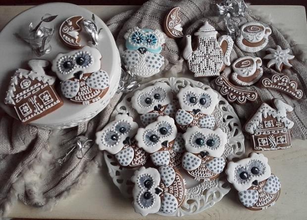 zimné sovičky, torta, Vianočné torty, Tatjana Dobrovičová, 1