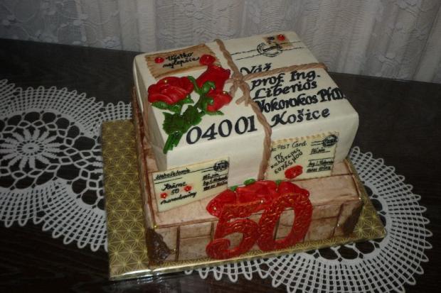 -- 50 -- s balíčkom, torta, Narodeninové torty -- 50 -- s balíčkom, torta, Narodeninové torty, Primilka, 3
