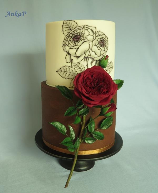 So starou anglickou ružou, torta, Narodeninové torty So starou anglickou ružou, torta, Narodeninové torty, AnkaP, 1