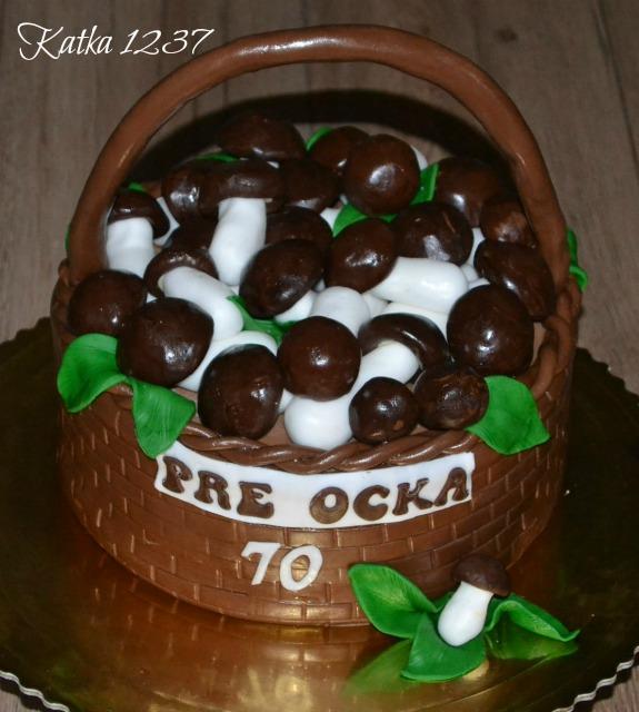 košík s dubákmi, torta, Narodeninové torty, katka1237, 1