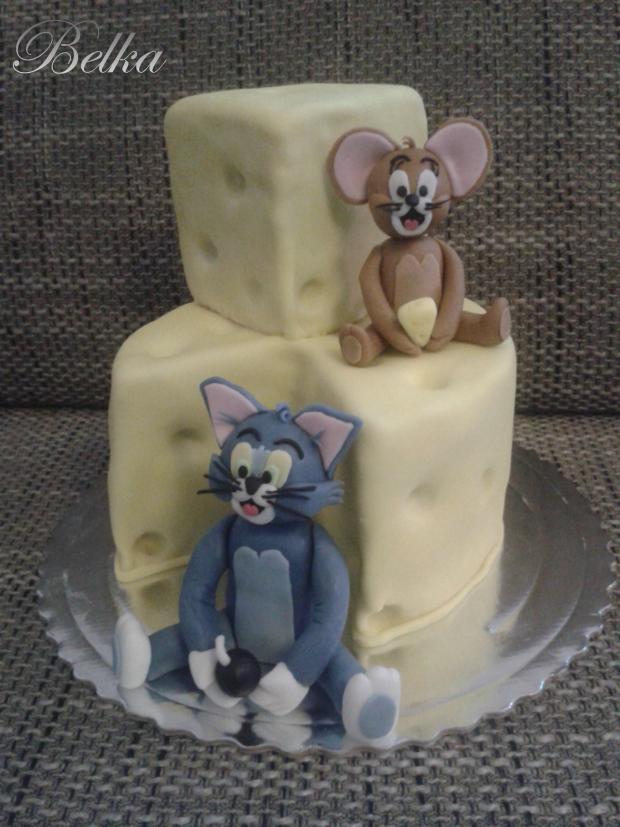 tom a jerry, torta, Rozprávkové torty, belka, 1
