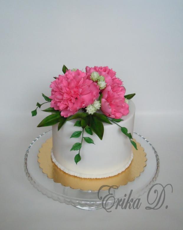 Pivoňky, torta, Narodeninové torty Pivoňky, torta, Narodeninové torty, Erika D., 1