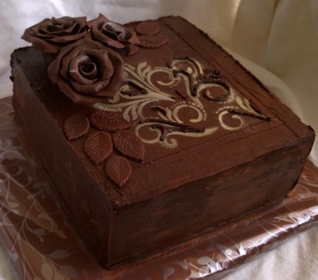 Čokoládová so stencils..., torta, Čokoládové torty Čokoládová so stencils..., torta, Čokoládové torty, Mariolka, 1