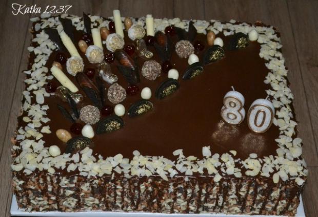 čokoládová k 80tke, torta, Čokoládové torty, katka1237, 1