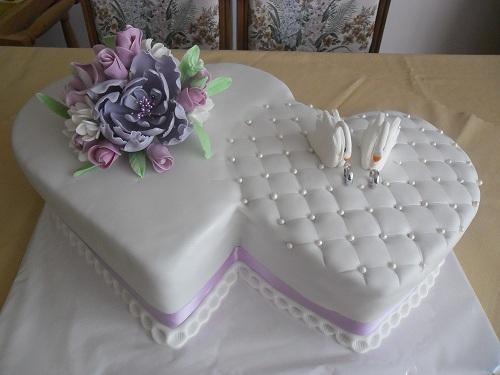 svadobné dvojsrdce, torta, Svadobné torty, Ivka29, 1