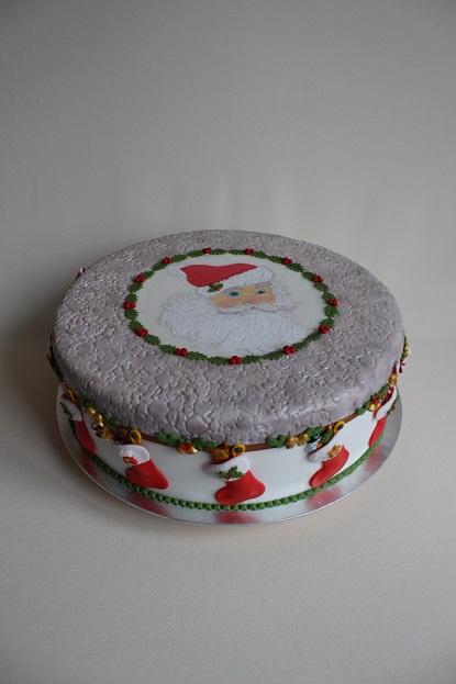 s ručne maľovaným Santa Clausom, torta, Narodeninové torty s ručne maľovaným Santa Clausom, torta, Narodeninové torty, Annka, 1