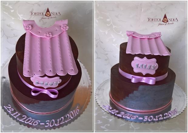 Krstinová s košieľkou pre Lilly, torta, Torty na cirkevné sviatky Krstinová s košieľkou pre Lilly, torta, Torty na cirkevné sviatky, Tortolandia.sk, 1