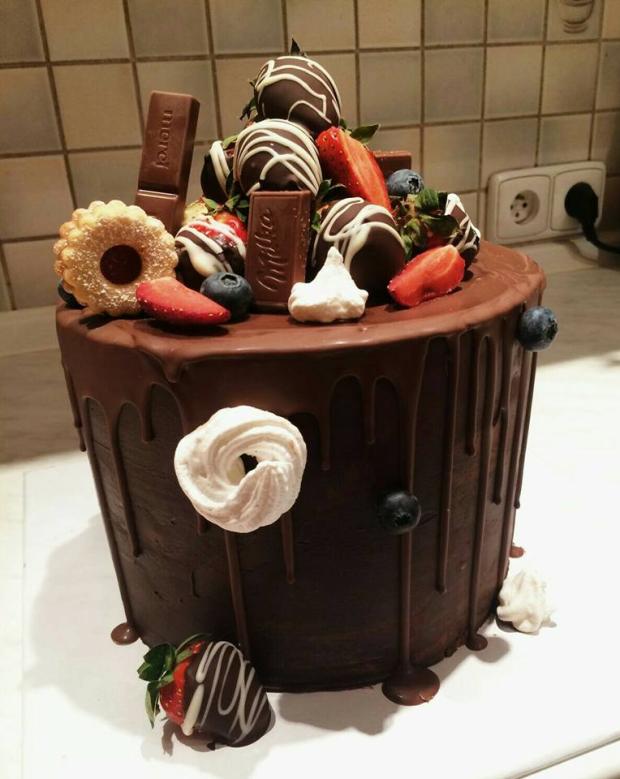 Čokoládová drip torta, torta, Čokoládové torty, stanula, 1